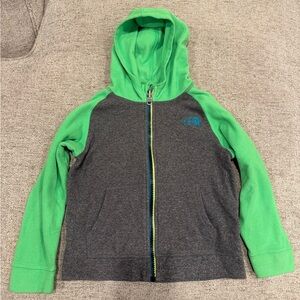 The North Face Kids Green and Charcoal Hoodie